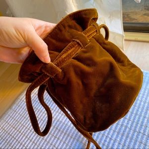 Madewell velvet bucket crossbody